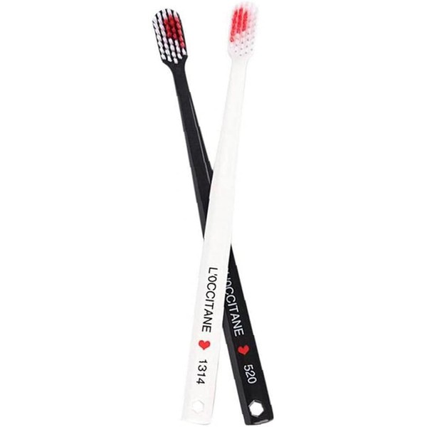 Jowxsx 2 Stück/Set schwarz und weiß, 1 Paar, einfache Zahnbürste