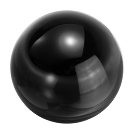 sourcing map 30mm/1.2" Crystal Sphere Ball Glass Solid Decorative Sphere Crystal Ball Prop Ornament for Feng Shui Divination Fortune Telling Tabletop Fountain Decoration, Black