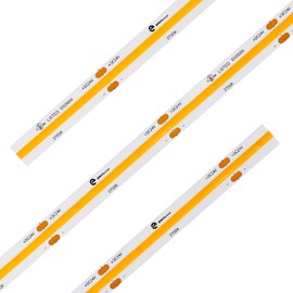 EMITEVER COB LED Strip Lights Warm White, 2700K Tape Light Premium High Density, DC 24V, 400+Lumens/ft, 5120LEDs/Spool, Ra 90+, 32.8ft/10m,UL Listed 5 Year After-Service(Power Supply Sold Separately)