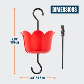 MEKKAPRO Ant Moat for Hummingbird Feeders - Heavy Duty Iron Ant Guard for Hummingbird Feeder, Ant Traps & Cups for Hummingbird Feeders, Easy to Install Hummingbird Ant Guard (6oz)