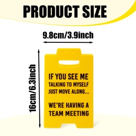 Funny Office Desk Sign, Acrylic Funny Yellow Desk Sign Decor Practical Office Decoration Accessory Supplies for Women Men Boss Employee Coworker (Meeting Style)