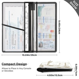 Kigai Car Registration and Insurance Holder,West Desert Cowboys Vehicle Glove Box Organizer Leather Vehicle Card Document Glove Wallet Accessories Case