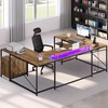 DWVO U Shaped Desk with Drawers, 79" Reversible L Shaped