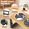 Dog Bowls Elevated, 4 Height & Angle Adjustable Raised Dog