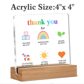 Teachers Appreciation Gifts, Birthday Gifts for Teachers Women Men, Acrylic Home Decor Office Desk Sign Keepsake