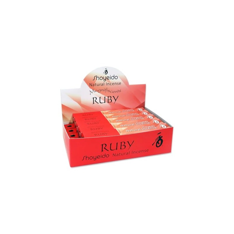 Shoyeido's Ruby Incense - 1 Pack of 10 Bundles, 30