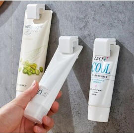 TIKA 4 Toothpaste Clip Holder - Space-Saving Bathroom Rack for Cleanser & Toothpaste