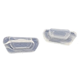 2 Pairs of Replacement Silicone Nose Pads Air Chamber Ultra-Comfort Slip-in 13 mm x 7mm for Sunglasses and Eyeglasses Compatible MAJOR BRANDS