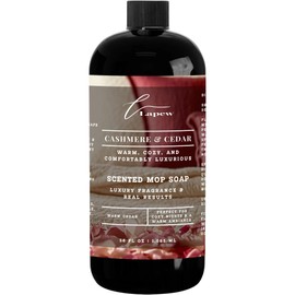 Lapew Cashmere Cedar Scented Mop Soap Concentrate 36 oz | Premium Fragranced Floor Cleaner | Streak-Free | Hard Floor Cleaning Solution | Eco Friendly | Made in USA
