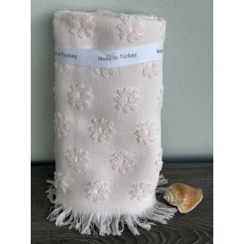 Cupcakes and Cashmere Hand Towels Set of 2 Light Pink Daisy 100% Cotton NEW!