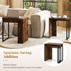 Giantex Nesting Coffee Table Set of 2, Stackable End Tables