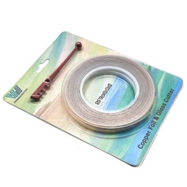 GONGWANTON 7/32 Black Backed Copper foil for Stained Glass Project, DIY Crafts, 2Rolls