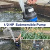 AgiiMan 1/2HP Submersible Water Pump, 2500GPH Portable Sump Pump for