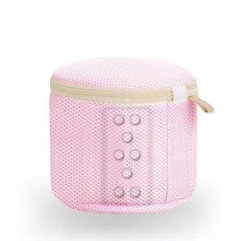 Naturabo Bra Washing Net, Large Size, Bra Shape, Prevents Shape Loss, Bra Net, Front-type, Does Not Deform Shape, Bra Laundry Net, Compatible with Drum Type, Prevents Shape Shape, No15 Pink