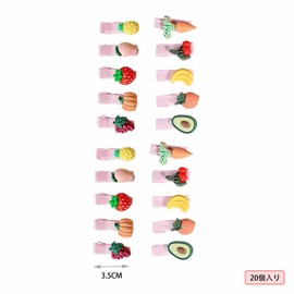 Coehaopike Hair Accessories, Set of 20, Baby Hair Clips, Safe, Hair Clips, Baby Girls, Bangs Clip, Cute, Fashionable, Baby Shower (Fruit Style)