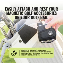 Stripebird - Golf Steel Hub for Magnetic Accessories (Stealth Black) - Golf Bag Attachment for Easily Accessing Magnetic Products
