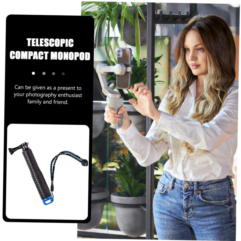 TEHAUX Telescopic Selfie Stick Monopod Extendable Aluminum Alloy Camera Pole