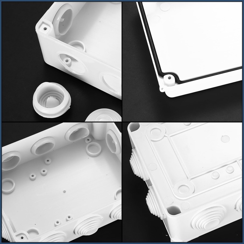 Junction Box Waterproof IP65, White Junction Box Outdoor, ABS Plastic
