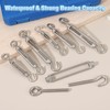 uxcell 4Pcs M6 Hook and Hook Turnbuckle 304 Stainless Steel