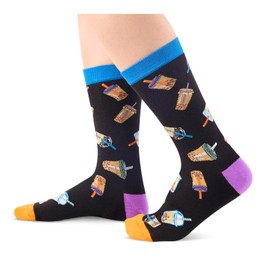 Zmart Boba Gifts for Women Men - Boba Lover Gifts Drinker Gifts, Teen Girls Boba Socks