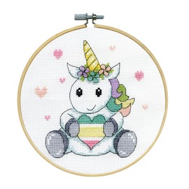 Design Works Crafts Inc. Unicorn Counted Cross Stitch Kit with Hoop, Multi