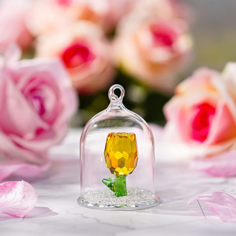 HD - Figura Decorativa con diseño de Flores de Vidrio