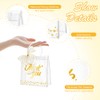 50Pcs Clear Gift Bags Thank You Bag with Handle, SHAIDOJIO
