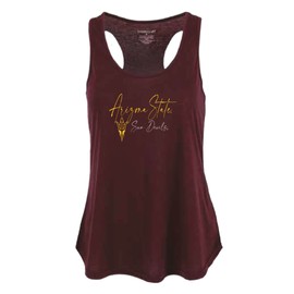 boxercraft Women's Arizona State Sun Devils Essential Racerback Tank, Maroon, L