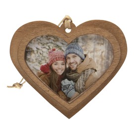 Wood Heart Photo Ornament - Pack of 10