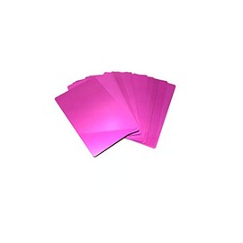 Malayan - 50 PACK Aluminum Business Card Blanks - Laser Engraver and CNC Engraving Color Options Available (Pink)