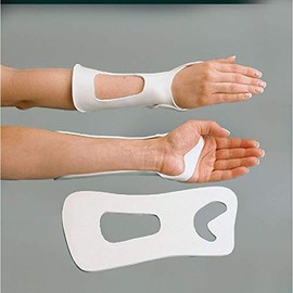 Rolyan Dorsal Wrist Cock-Up Splint, Large 3-3/8" – 4-3/8" (9.5–11.1cm), Wrist Immobilizer, Palm-Free Splint, Thermoplastic Splinting, Cumulative Trauma, Hand & Wrist Support, Orthopedic Splint