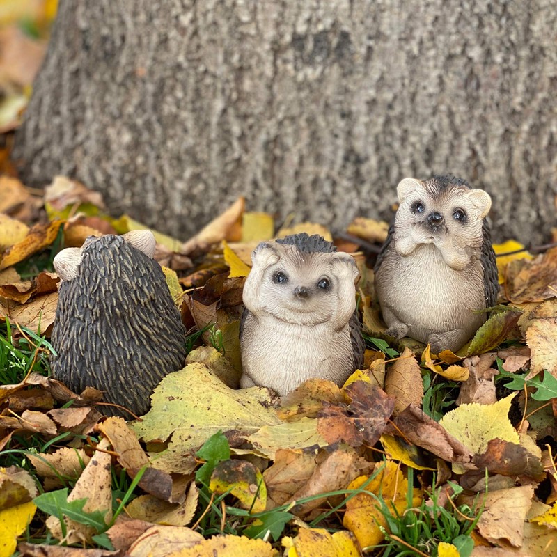 Objectz Three Small Hedgehogs - See Nothing Say - Decoration