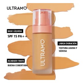 Base Maquillaje Acabado Mate Ultramo Spf 15 Alta Duración Fu