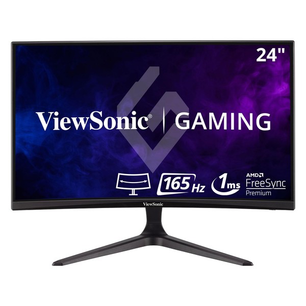 ViewSonic VX2418C 24 Inch 1080p 1ms 165Hz Curved Gaming Monitor