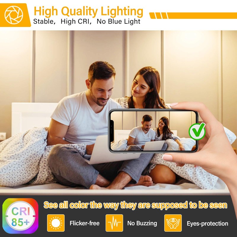 DUMILOO GU10 LED Bulb, 50 Watt Halogen Equivalent, 2700K Soft