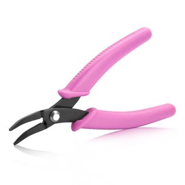 SPEEDWOX Curved Long Nose Pliers with Teeth, 5.5" Curved Long Nose Pliers, Mini Chain Pliers with Serrated Jaws Curved Long Nose Pliers for Jewelry Making, Gripping, Precision Serrated Jaw Pliers