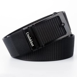 Unalakleet Men's Belt-Breathable Nylon Webbing Fully Adjustable Casual Belt Strap (Black)