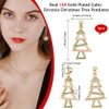 Beebeecraft 1 Box 5Pcs Christmas Tree Charms 18K Gold Plated