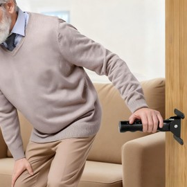 Grab Bars for Elderly for Wall, Flip Up Grab Bars for Convenient Space Management, Concave and Convex Anti-Slip Design Safety Handles, Handrails for Steps and Doorframe