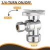 HeSun 5-PCs Push-Fit Angle Stop Valve, 1/2" Push x 1/4"