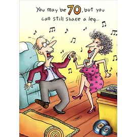 Shake A Leg: 70th - Oatmeal Studios Funny Birthday Card