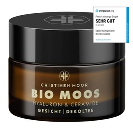 Moss Ointment Face Wrinkle Test Winner, Certified Organic Anti-Ageing, Anti-Wrinkle with Icelandic Moss Extract, Hyaluronic Acid, Ceramide & Aloe Vera, Day Face Cream for All Skin Types, Made in Germany