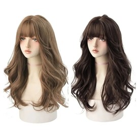 Women's Wave Wig High Heat Yarn 1P Long Hair Volume Fashion (WFL0G7R) Light Brown - ONEWFL0G7R / 여성 웨이브 가발 고열사 1P 긴머리 헤어 볼륨 패션 (WFL0G7R) 밝은갈색 - ONEWFL0G7R