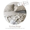 Simple&Opulence Washed Linen Bed Sheet Set Basic Style 4 Pieces