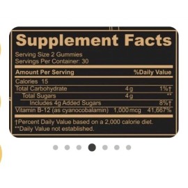 Black Girl Vitamin B12 Dietary supplement Raspberry flavor 60 gummies
