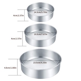 PanBeiQiWEU 3 Pieces 3 Size Stainless Steel Flour Sifters, Strainer for Baking, Icing Sugar Sieve, Icing Sugar Sieve, Kitchen Sieve, Fine Mesh, Flour Shaker for Baking, Cooking