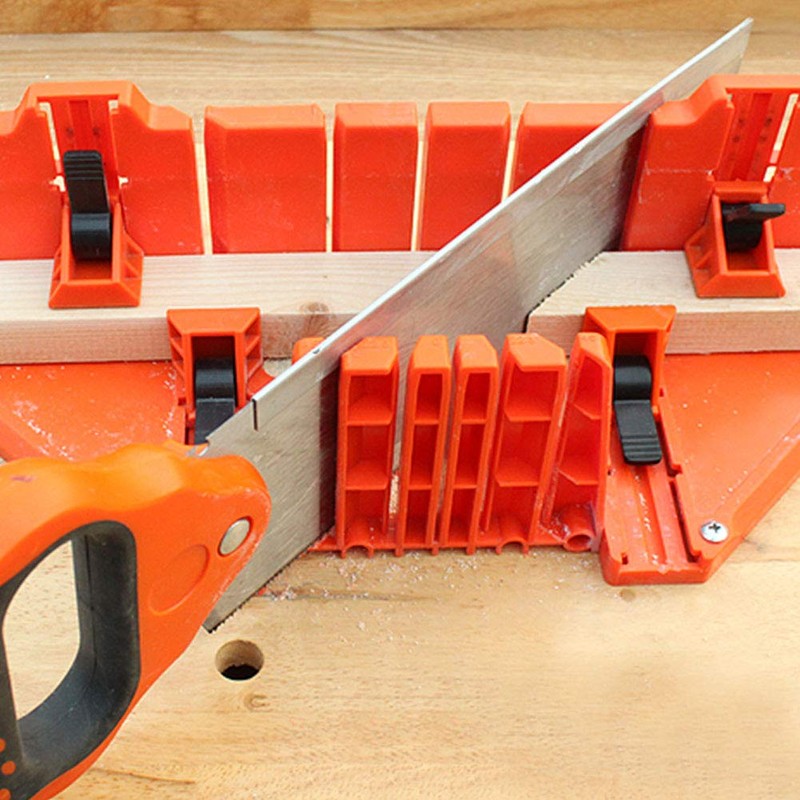 Mitre Box Made of Plastic, Mitre Box with Saw Compartment,