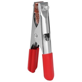 Tiiyee Welding Ground Clamps, 300A Nickel Plated Brass, Red, Heavy Duty Welding Earth Ground Cable Clip Clamp for Welder Plasma Cutter Machine