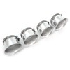 4 Silver Motorcycle Shorty Velocity Stacks - 54mm - Fits