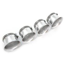 4 Silver Motorcycle Shorty Velocity Stacks - 54mm - Fits Honda CB900 CB1000 CB1100